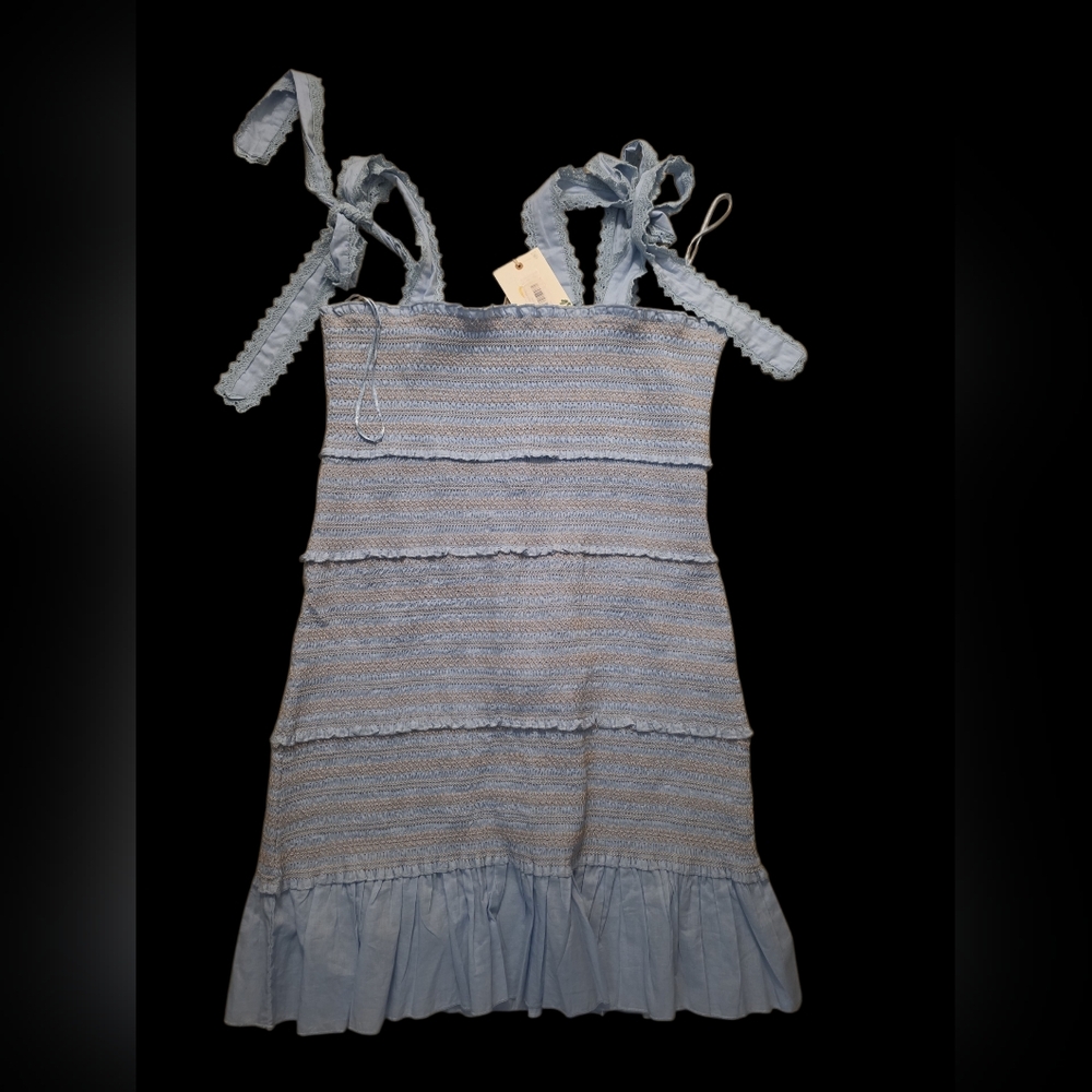Chelsea & Violet Light Blue Textured Dress